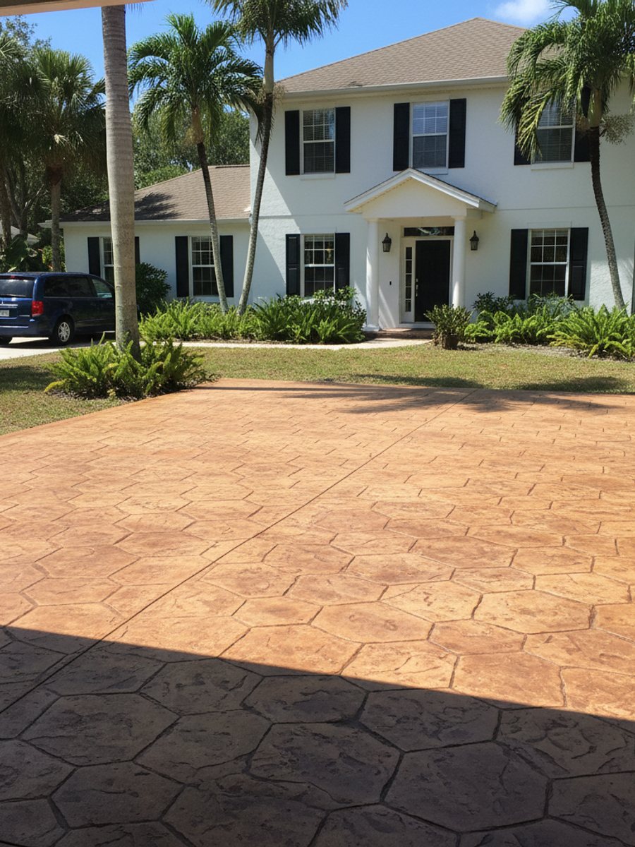 Concrete Driveways completed by Apex Concrete Solutions in Daytona Beach, FL